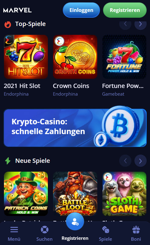 Marvel Casino mobil